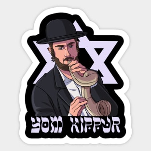 Yom Kippur Shofar Jewish Sticker